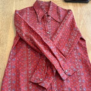 True Vintage Italian back button down disco shirt